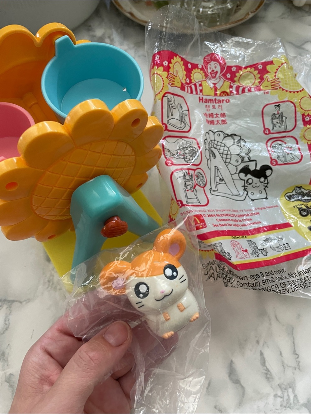 RARE! VINTAGE Tottoko Hamtaro Mcdonalds happy meal toy ferris wheel - 2004